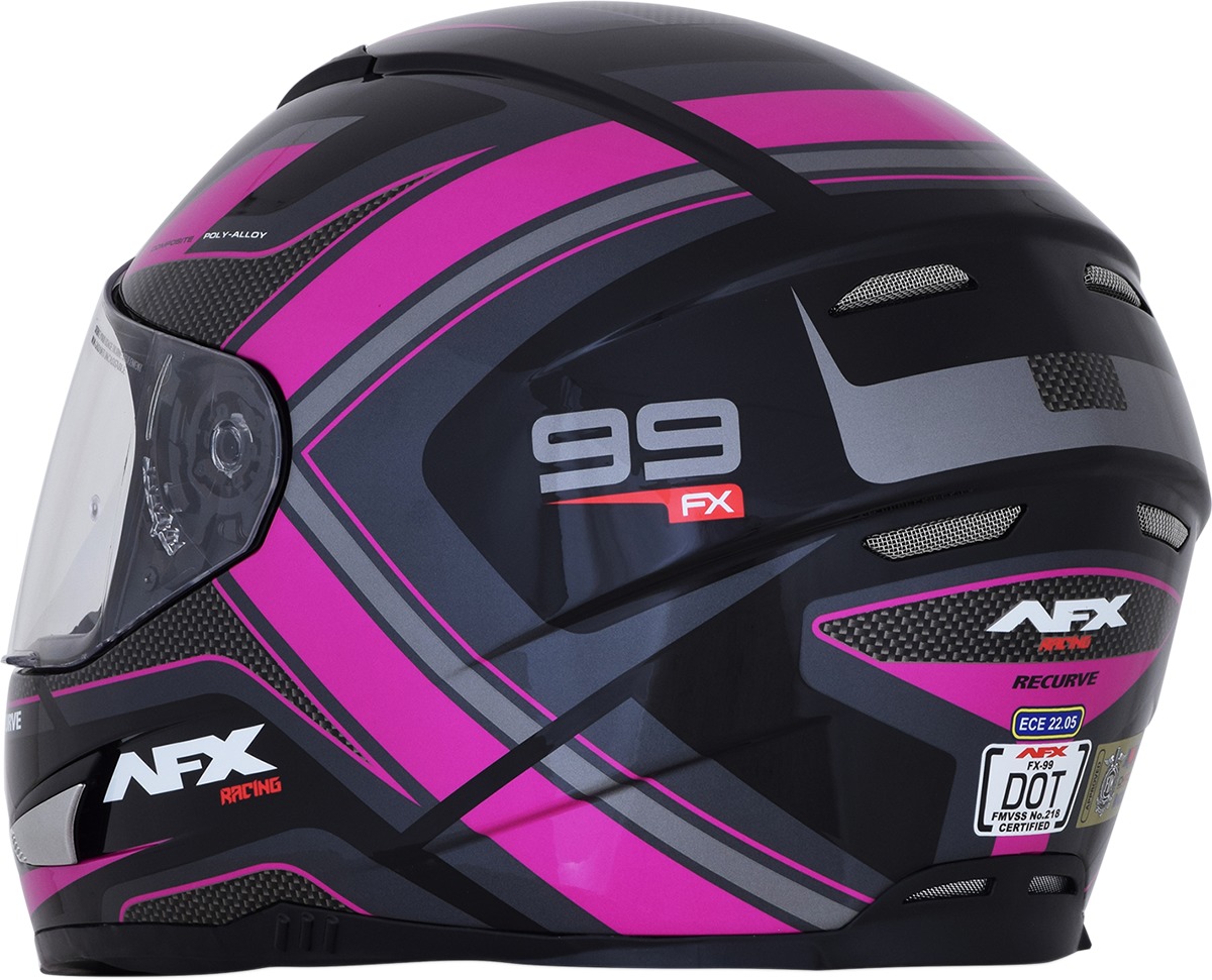 FX-99 Full Face Street Helmet Pink X-Large - Image 4