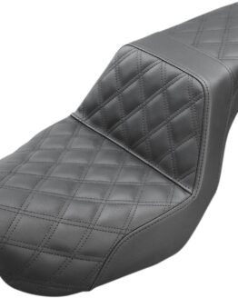 Step-Up Lattice Stitched 2-Up Seat - Black