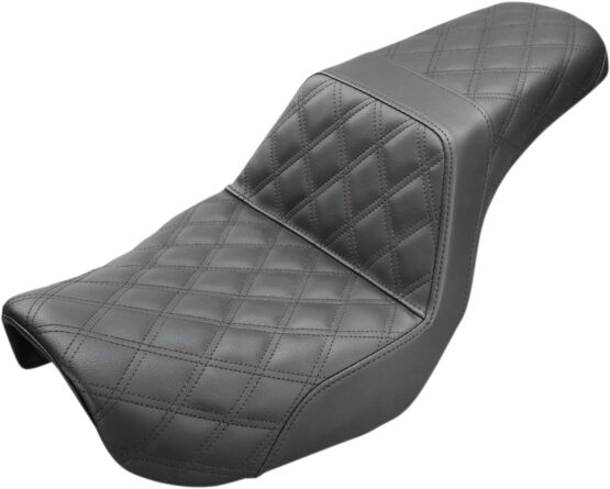 Step-Up Lattice Stitched 2-Up Seat - Black