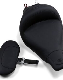 Wide Smooth Naugahyde Solo Seat w/Backrest