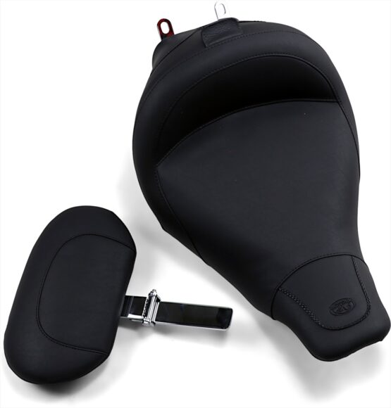 Wide Smooth Naugahyde Solo Seat w/Backrest