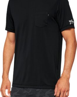 100% Men's Mission Athletic Tee, Black, Medium