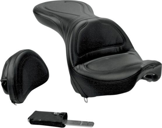 Explorer Stitched 2-Up Seat Black Gel w/Backrest