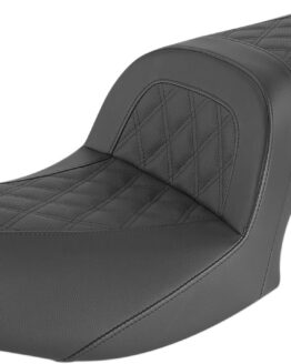 Slim Lattice Stitched 2-Up Seat Black Gel