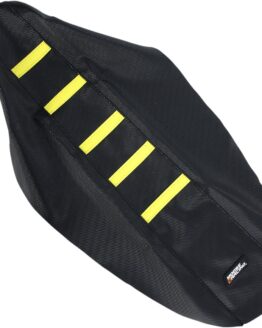Black/Yellow Ribbed Seat Cover