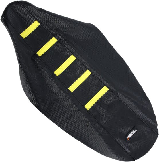 Black/Yellow Ribbed Seat Cover