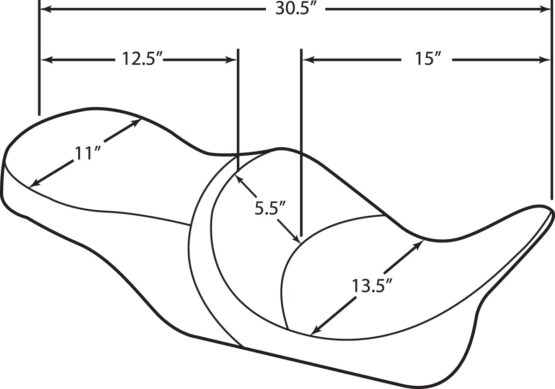 Low-Profile Diamond Leather 2-Up Seat Upfront - Image 3