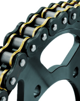 BikeMaster 520x100 BMOR O-Ring Chain Black/Gold with Rivet & Clip Links