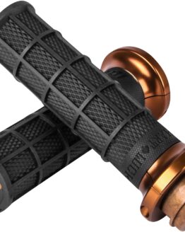 ODI Hart-Luck V-Twin Lock-On Grips Black/Bronze For 1in Bars