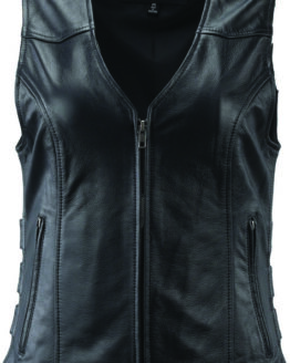 Kuryakyn Plains Leather Vest Black Women's Medium