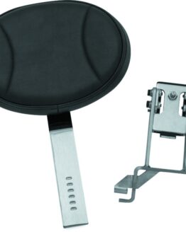 Kuryakyn Plug-N-Go Driver Backrest Black Pad Chrome For 14-Up Indian