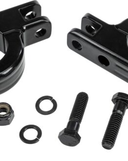 HardDrive Footpeg Mount Clamps 1.5in Bar Black Pair