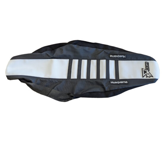 Seat Cover Black/White w/Black Ribs