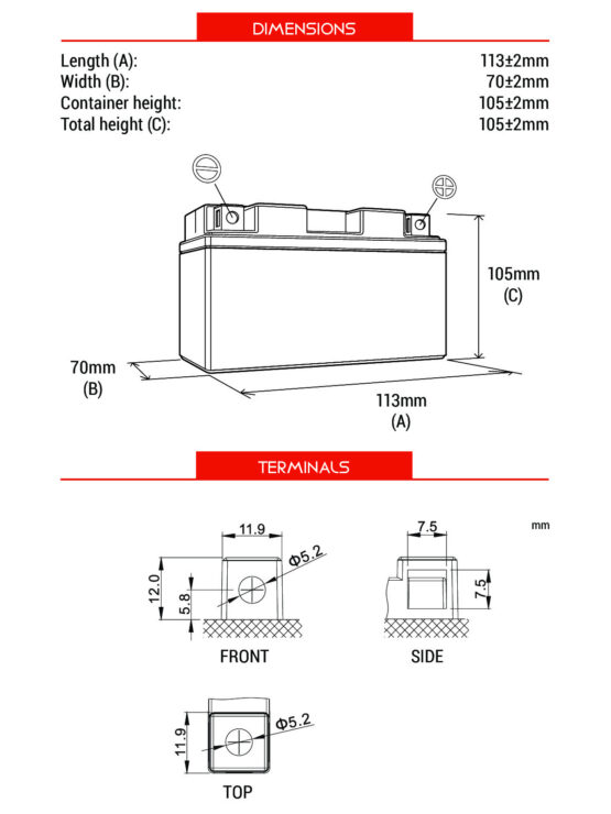 Maintenance Free Sealed Battery - Image 2