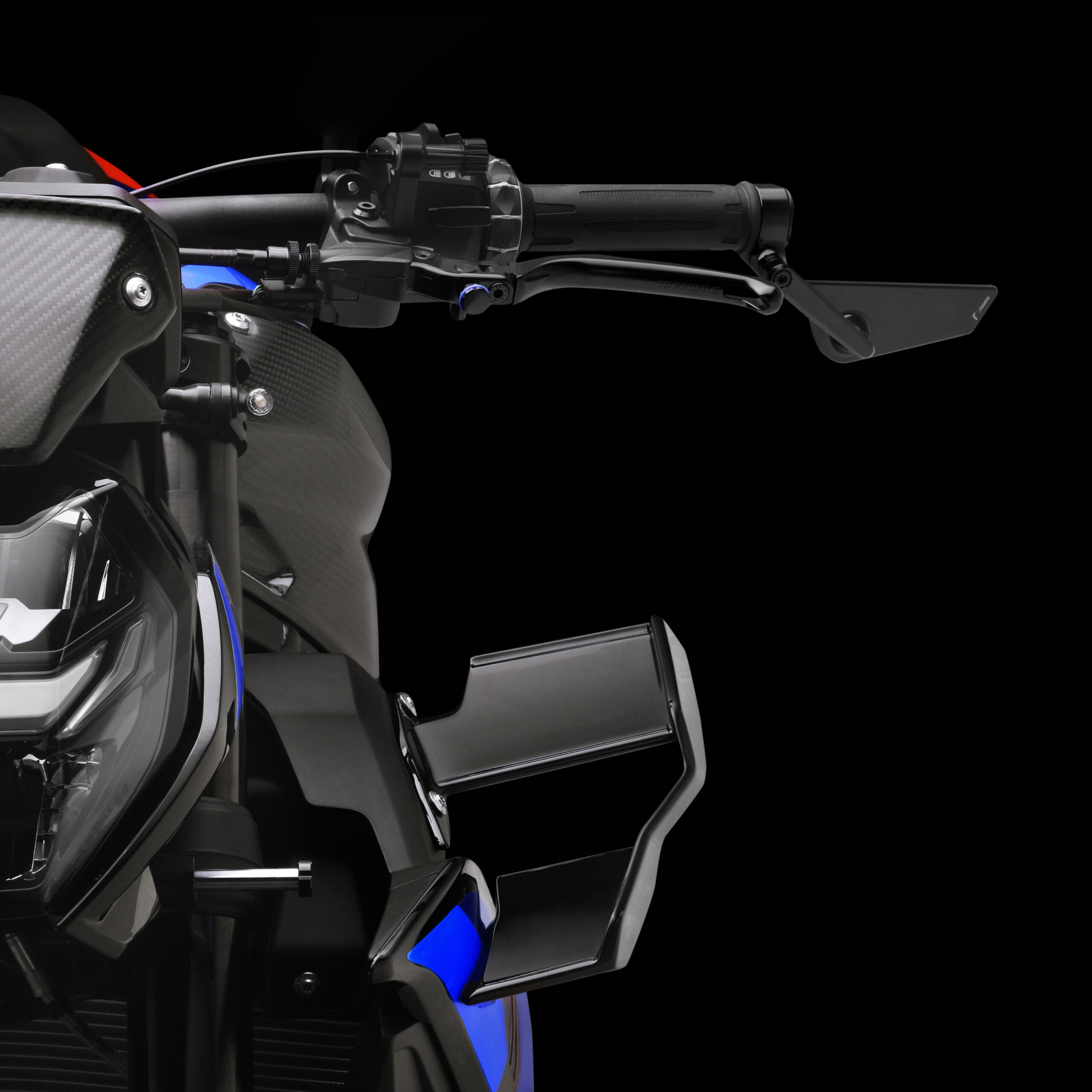 Rizoma Cut Edge Bar End Mirror Universal Right Black - Image 3