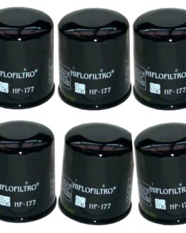HF177 Oil Filter - Black - 6 Pack