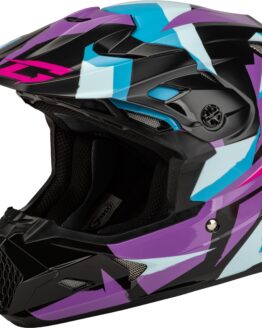 GMAX MX-96 Splinter Helmet Black/Purple/Blue 2X-Large Offroad