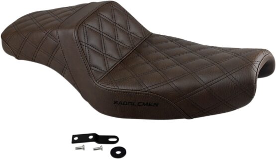 Step-Up Lattice Stitched 2-Up Seat Brown - Image 2