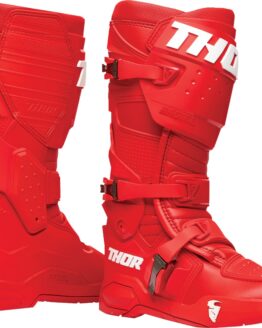 Thor Radial MX Boots - Red, US Size 10