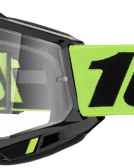 100% Accuri 2 Goggles Neon Yellow Clear Lens Adult Unisex