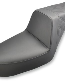 Step-Up Lattice Stitched 2-Up Seat Black Gel