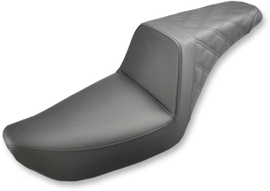 Step-Up Lattice Stitched 2-Up Seat Black Gel