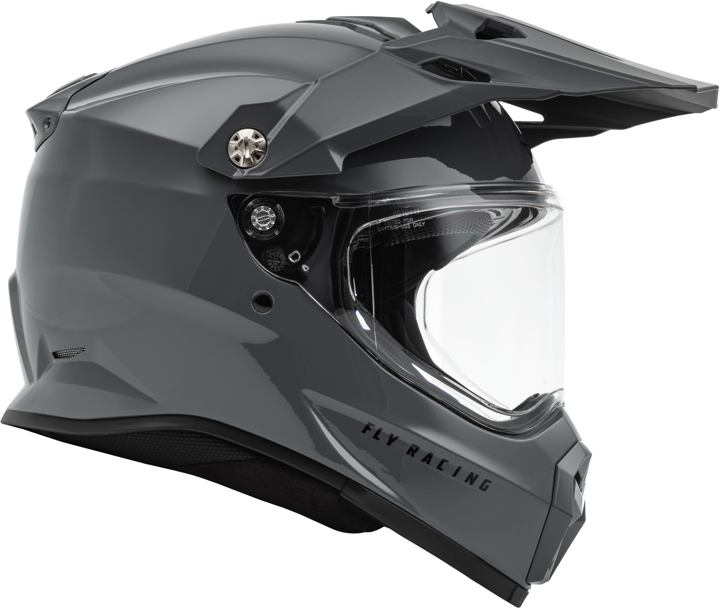 Fly Racing Trekker Solid Helmet Grey Small - Image 3