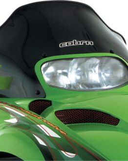Powermadd Cobra Low Windshield Black Green Checks Arctic Cat