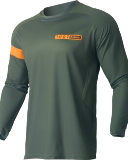 Thor Range Jersey Army Green Orange XL Men's Off-Road