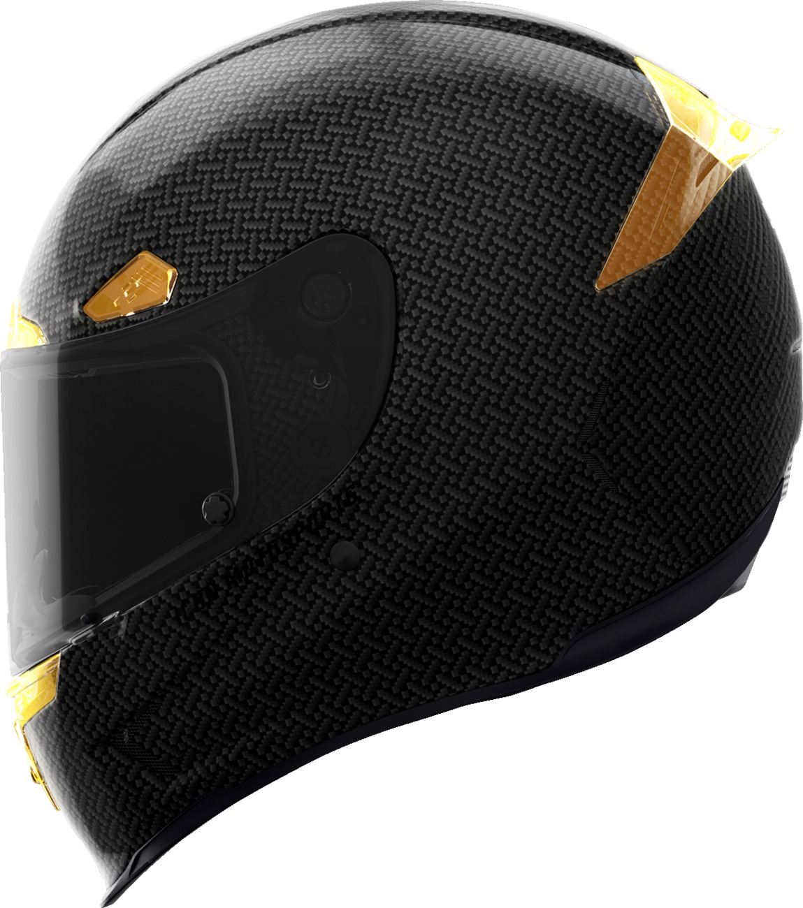ICON Airframe Pro Carbon 4Tress Helmet 3XL Yellow/Black - Image 3