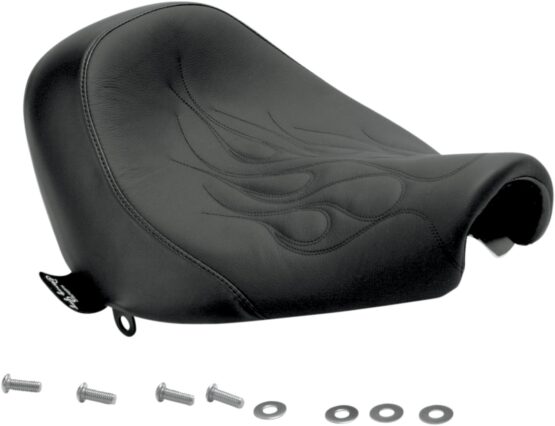 Weekday Flame Stitched Leather Solo Seat - Black