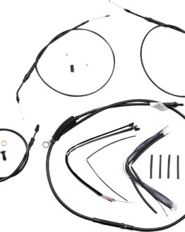 Extended Braided S.S. Control Cable Kit for 14" Gorilla Bars