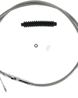 Drag Specialties Braided Stainless Clutch Cable Chrome For Harley Dyna