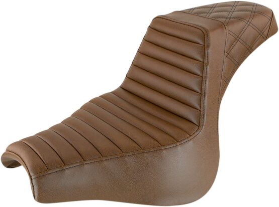 Step-Up Tuck and Roll 2-Up Seat Brown