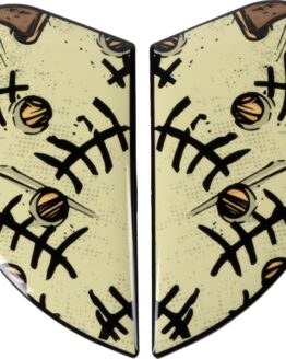 ICON Airframe Pro Helmet Side Plates Topshelf Red/Yellow One Size