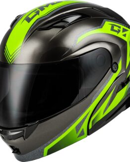 GMAX MD-01 Volta Modular Helmet Black/Silver/Green Medium