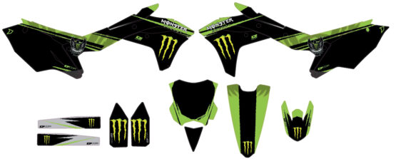 Monster Energy Complete Graphics Kit - Black