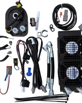 UltraCool SMT-4 Side Mount Naked Oil Cooler Kit Black For Harley Dyna FXR Touring