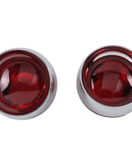 Kuryakyn Deep Dish Bezels with Red Lenses - Pair