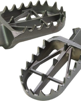 DRC Wide Footpegs Black Steel for Honda CRF, CR, XL, Africa Twin