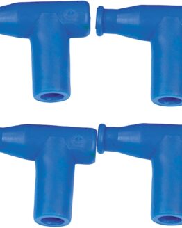T Type Spark Plug Cap / Boot Blue, 5k Ohm 4-Pack