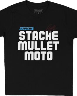 DBK Stache Mullet Moto Youth Tee Black Youth X-Small