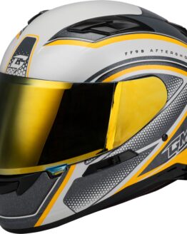 GMAX FF-98 Aftershock Helmet White/Metallic Silver XS
