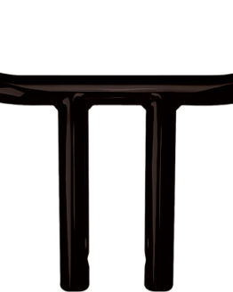 Psycho Chubby Drag Handlebar 8" Satin Black w/Straight Risers