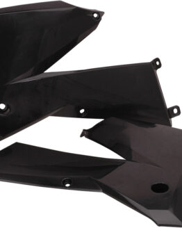 Acerbis Radiator Shrouds Black Plastic 2pc Fits Select Models