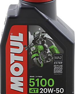 Motul 5100 4T 20W50 Technosynthese Oil 1L 12/Case Black