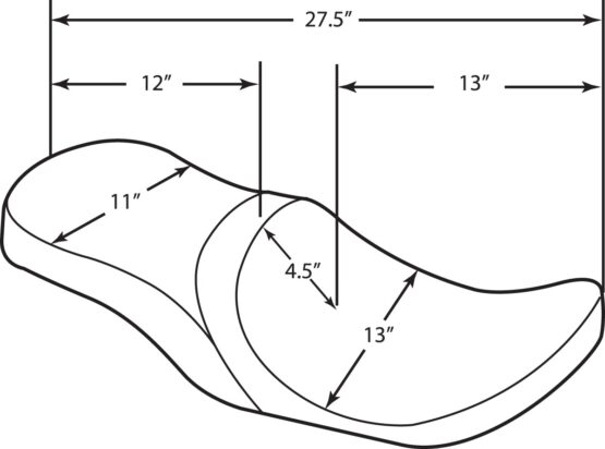 Low-Profile Stitched Leather 2-Up Seat - Image 3