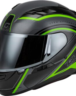 GMAX FF-98 Aftershock Helmet Grey/Neon Green Large