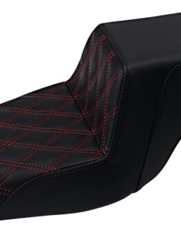 Step-Up Lattice Stitched 2-Up Seat - Black