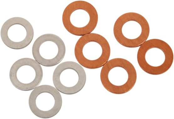 10 Pack - Aluminum & Copper Crush / Compression Washers 6x11mm